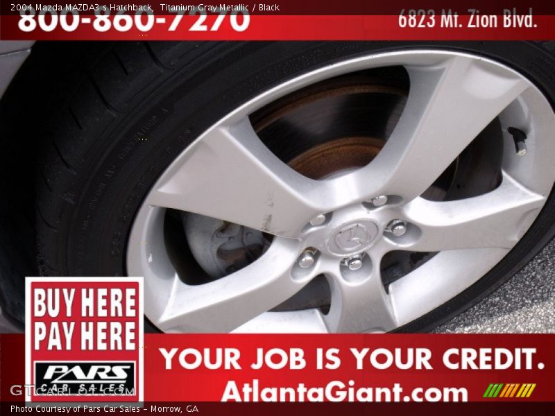 Titanium Gray Metallic / Black 2004 Mazda MAZDA3 s Hatchback