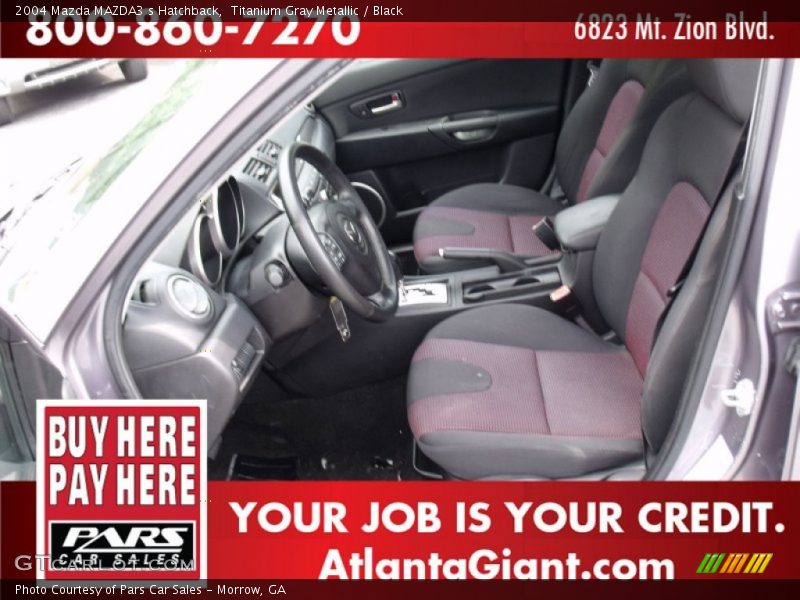 Titanium Gray Metallic / Black 2004 Mazda MAZDA3 s Hatchback