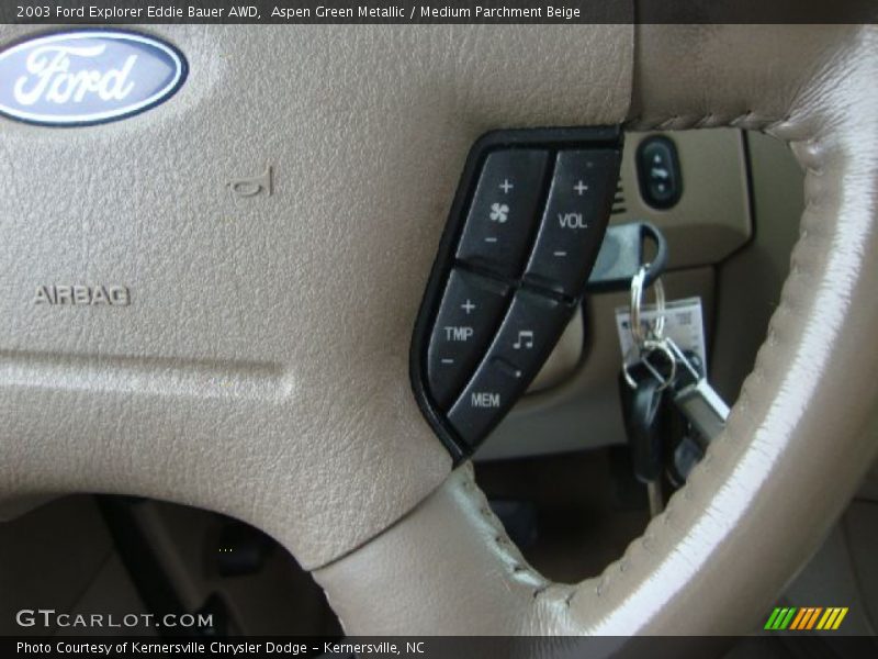 Aspen Green Metallic / Medium Parchment Beige 2003 Ford Explorer Eddie Bauer AWD