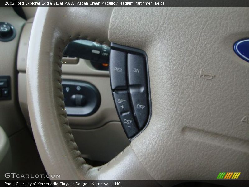 Aspen Green Metallic / Medium Parchment Beige 2003 Ford Explorer Eddie Bauer AWD
