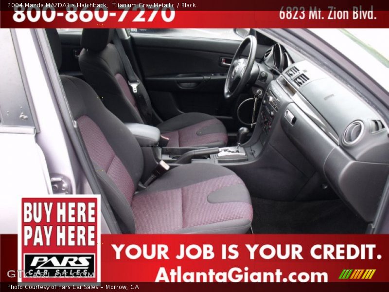 Titanium Gray Metallic / Black 2004 Mazda MAZDA3 s Hatchback