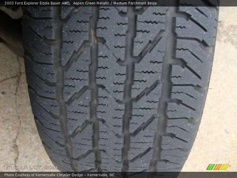 Aspen Green Metallic / Medium Parchment Beige 2003 Ford Explorer Eddie Bauer AWD