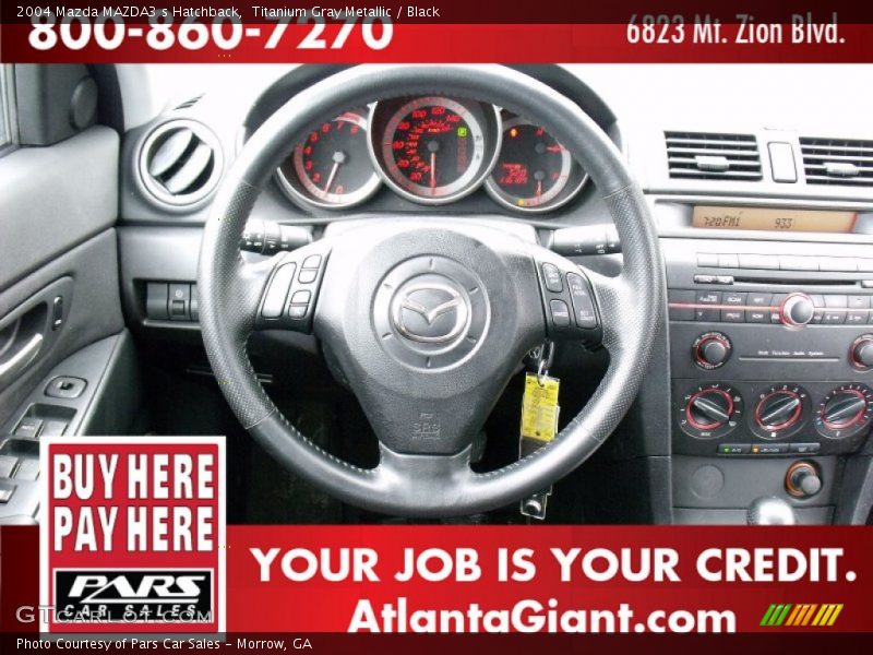 Titanium Gray Metallic / Black 2004 Mazda MAZDA3 s Hatchback