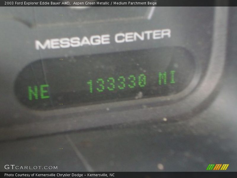 Aspen Green Metallic / Medium Parchment Beige 2003 Ford Explorer Eddie Bauer AWD
