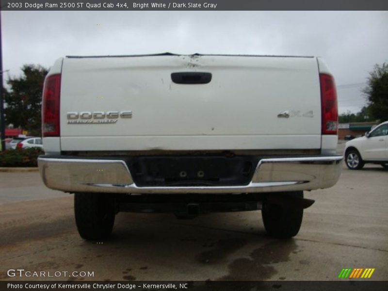 Bright White / Dark Slate Gray 2003 Dodge Ram 2500 ST Quad Cab 4x4