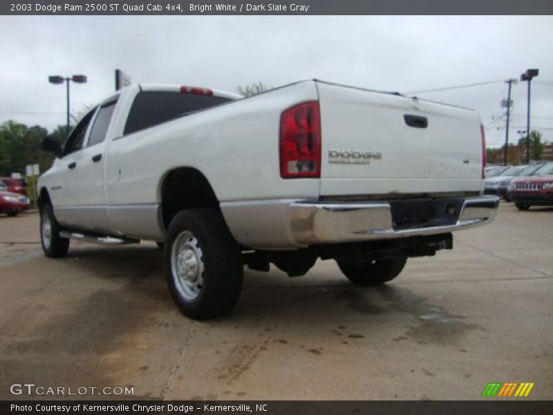 Bright White / Dark Slate Gray 2003 Dodge Ram 2500 ST Quad Cab 4x4