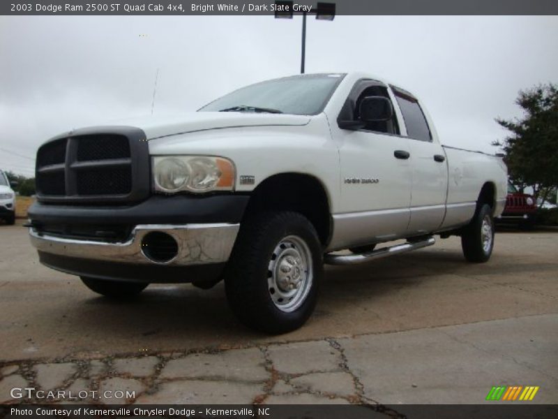 Bright White / Dark Slate Gray 2003 Dodge Ram 2500 ST Quad Cab 4x4