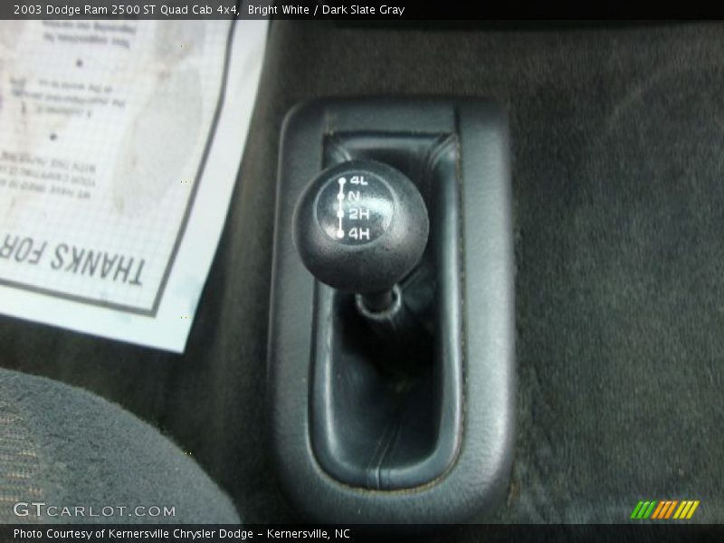 Bright White / Dark Slate Gray 2003 Dodge Ram 2500 ST Quad Cab 4x4