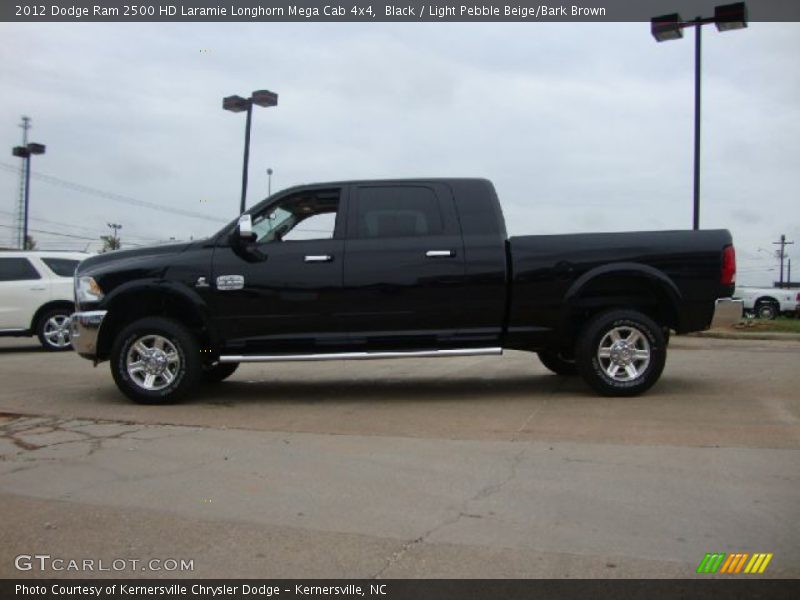Black / Light Pebble Beige/Bark Brown 2012 Dodge Ram 2500 HD Laramie Longhorn Mega Cab 4x4