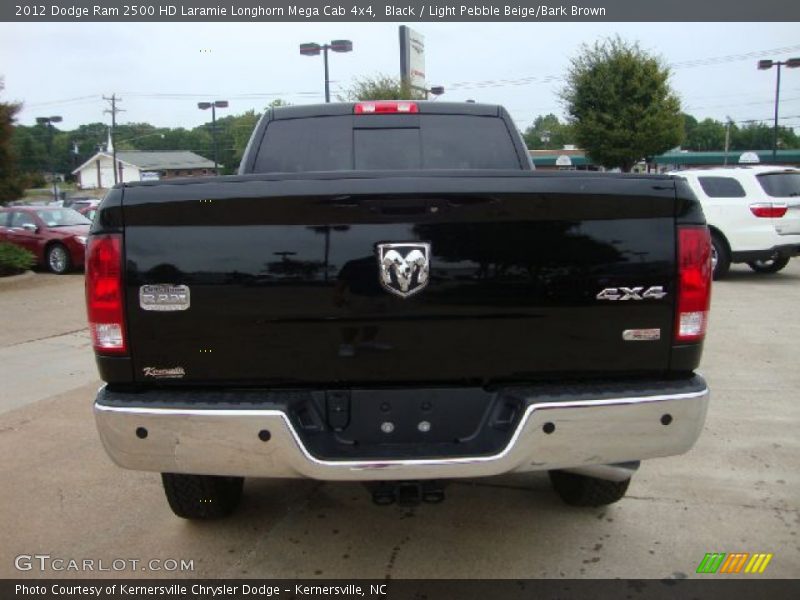 Black / Light Pebble Beige/Bark Brown 2012 Dodge Ram 2500 HD Laramie Longhorn Mega Cab 4x4