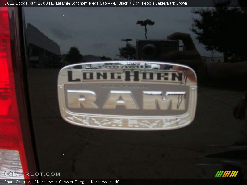 Black / Light Pebble Beige/Bark Brown 2012 Dodge Ram 2500 HD Laramie Longhorn Mega Cab 4x4