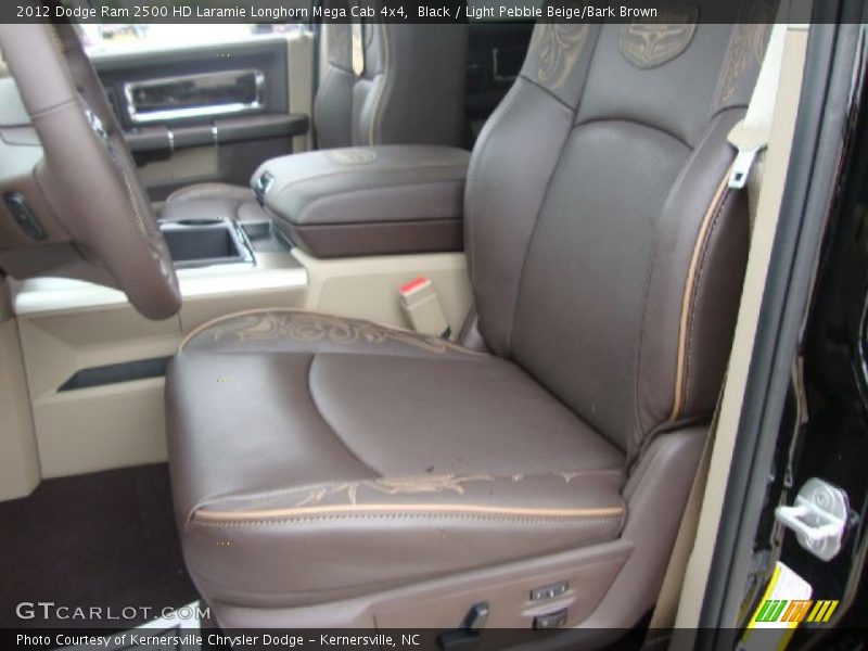 Black / Light Pebble Beige/Bark Brown 2012 Dodge Ram 2500 HD Laramie Longhorn Mega Cab 4x4