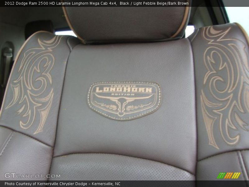 Black / Light Pebble Beige/Bark Brown 2012 Dodge Ram 2500 HD Laramie Longhorn Mega Cab 4x4