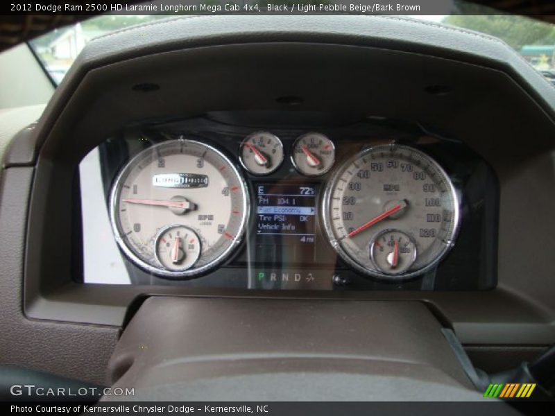 Black / Light Pebble Beige/Bark Brown 2012 Dodge Ram 2500 HD Laramie Longhorn Mega Cab 4x4