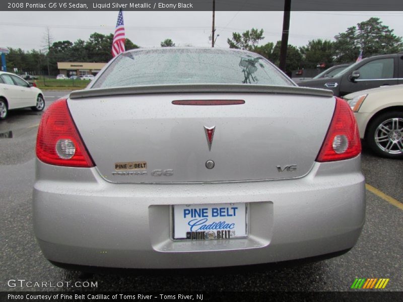 Liquid Silver Metallic / Ebony Black 2008 Pontiac G6 V6 Sedan