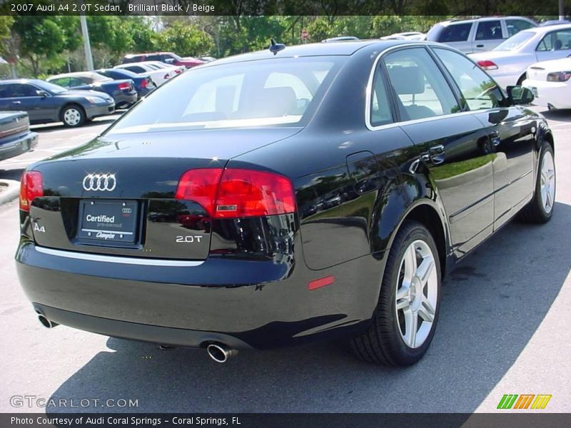 Brilliant Black / Beige 2007 Audi A4 2.0T Sedan