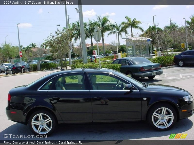 Brilliant Black / Beige 2007 Audi A4 2.0T Sedan
