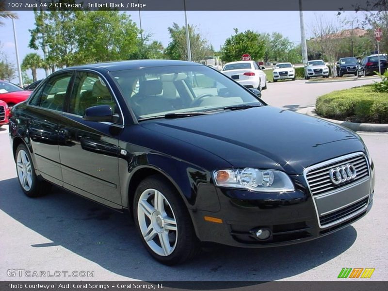 Brilliant Black / Beige 2007 Audi A4 2.0T Sedan