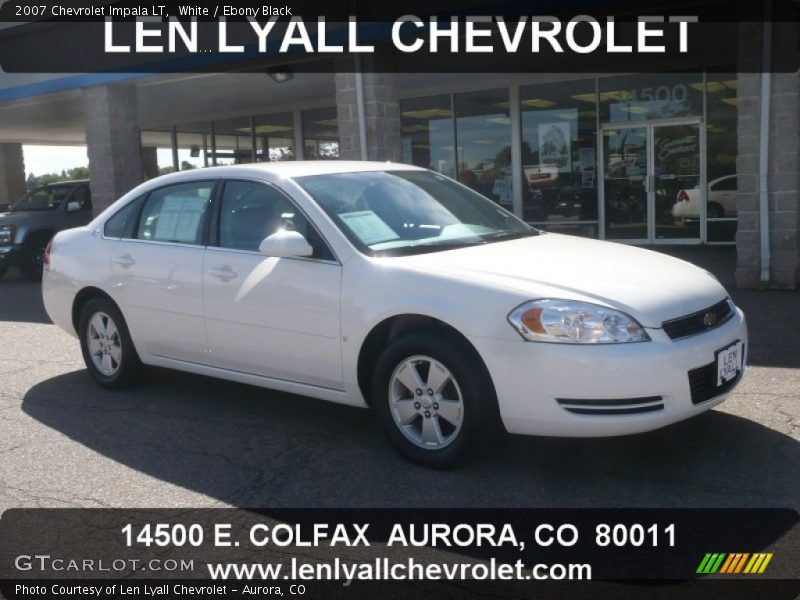 White / Ebony Black 2007 Chevrolet Impala LT