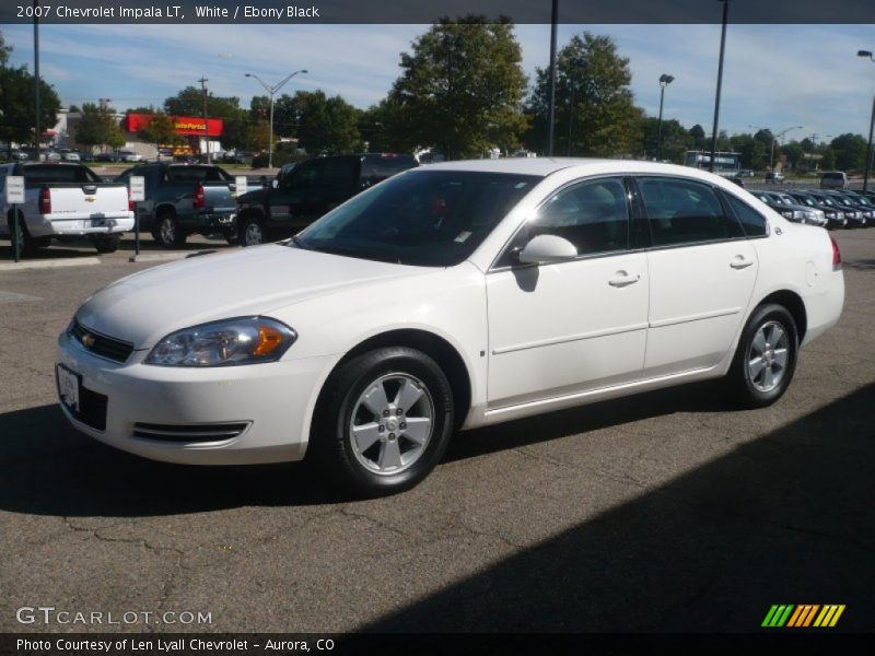 White / Ebony Black 2007 Chevrolet Impala LT