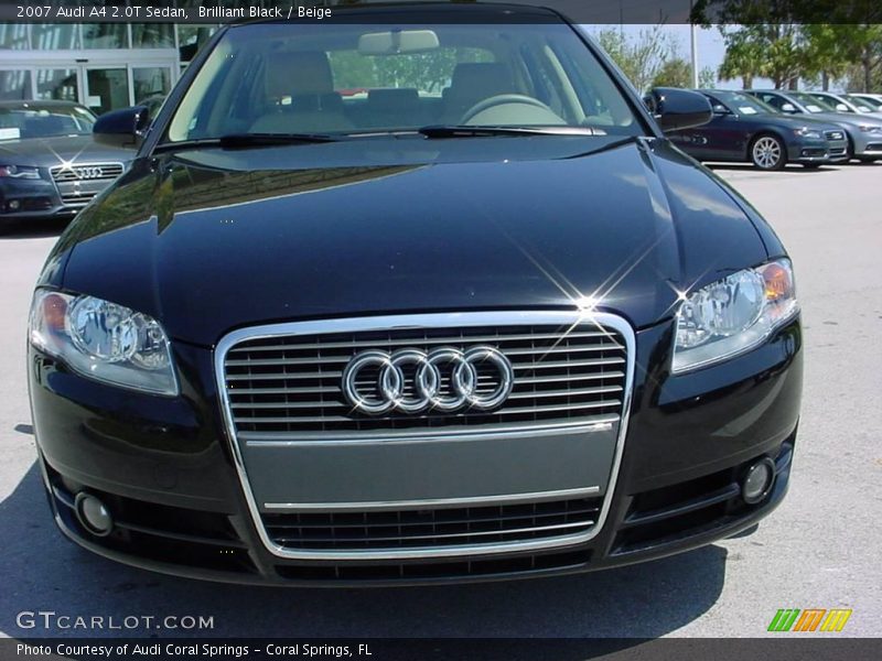 Brilliant Black / Beige 2007 Audi A4 2.0T Sedan