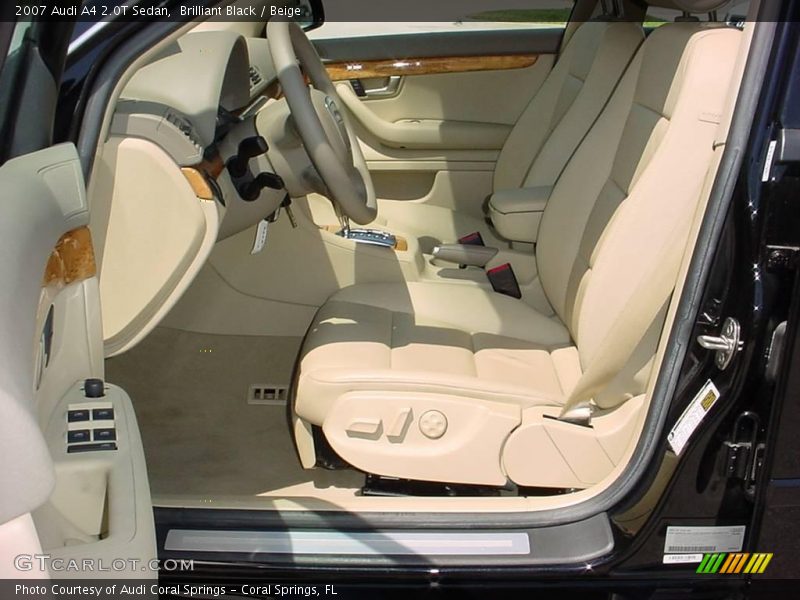Brilliant Black / Beige 2007 Audi A4 2.0T Sedan
