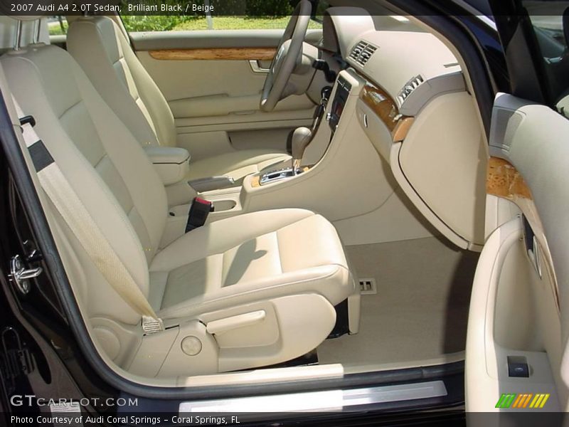 Brilliant Black / Beige 2007 Audi A4 2.0T Sedan