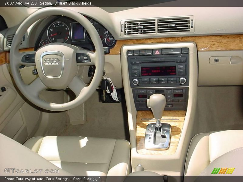 Brilliant Black / Beige 2007 Audi A4 2.0T Sedan