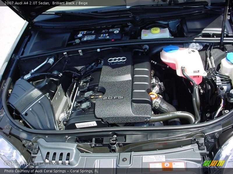 Brilliant Black / Beige 2007 Audi A4 2.0T Sedan