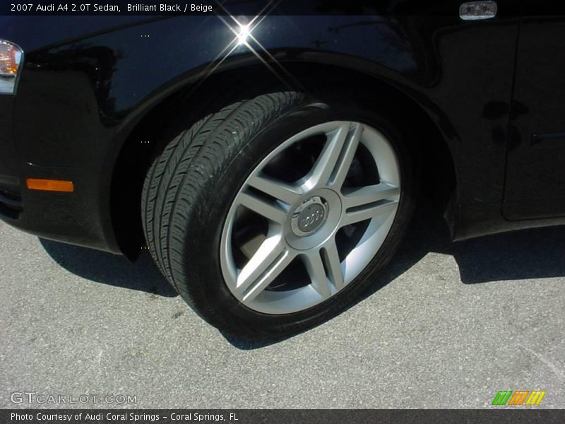 Brilliant Black / Beige 2007 Audi A4 2.0T Sedan