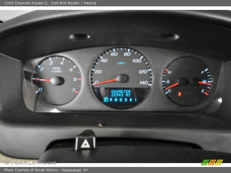 Gold Mist Metallic / Neutral 2009 Chevrolet Impala LS