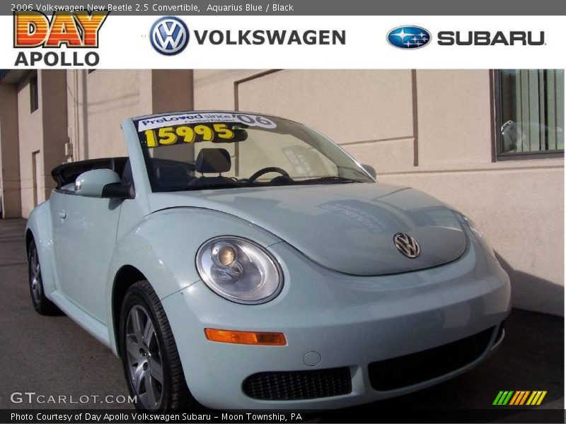 Aquarius Blue / Black 2006 Volkswagen New Beetle 2.5 Convertible