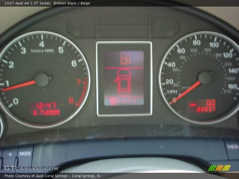 Brilliant Black / Beige 2007 Audi A4 2.0T Sedan