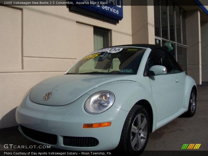Aquarius Blue / Black 2006 Volkswagen New Beetle 2.5 Convertible