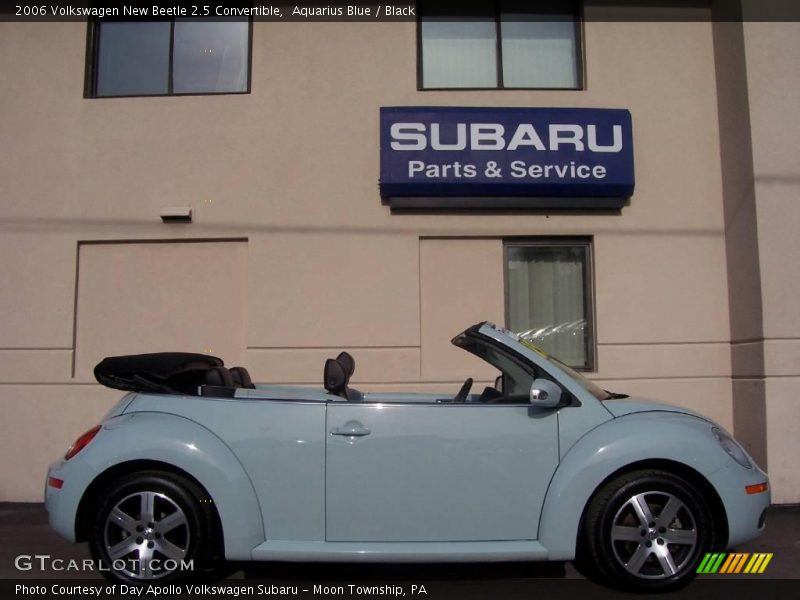 Aquarius Blue / Black 2006 Volkswagen New Beetle 2.5 Convertible