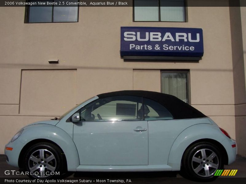 Aquarius Blue / Black 2006 Volkswagen New Beetle 2.5 Convertible