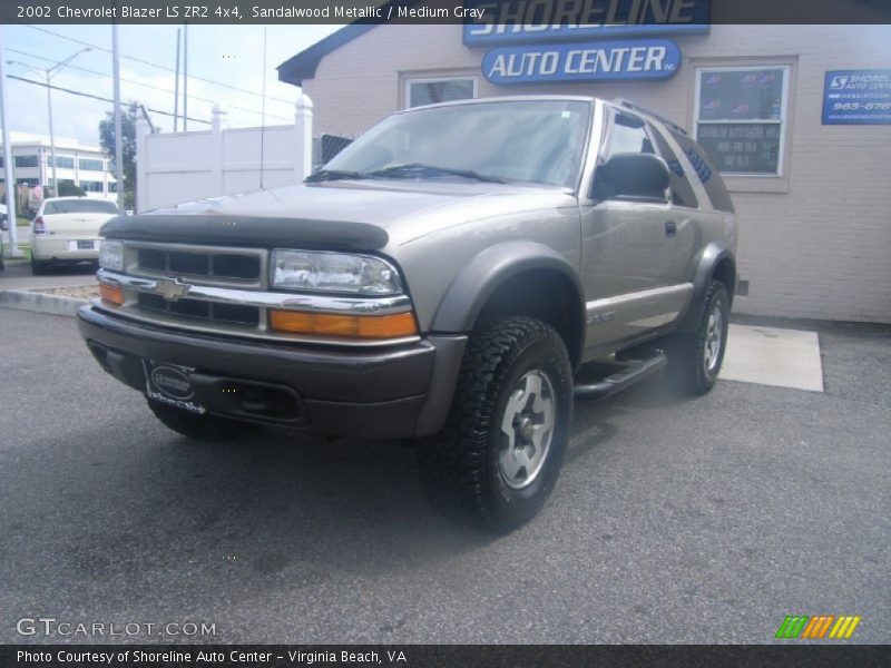 Sandalwood Metallic / Medium Gray 2002 Chevrolet Blazer LS ZR2 4x4