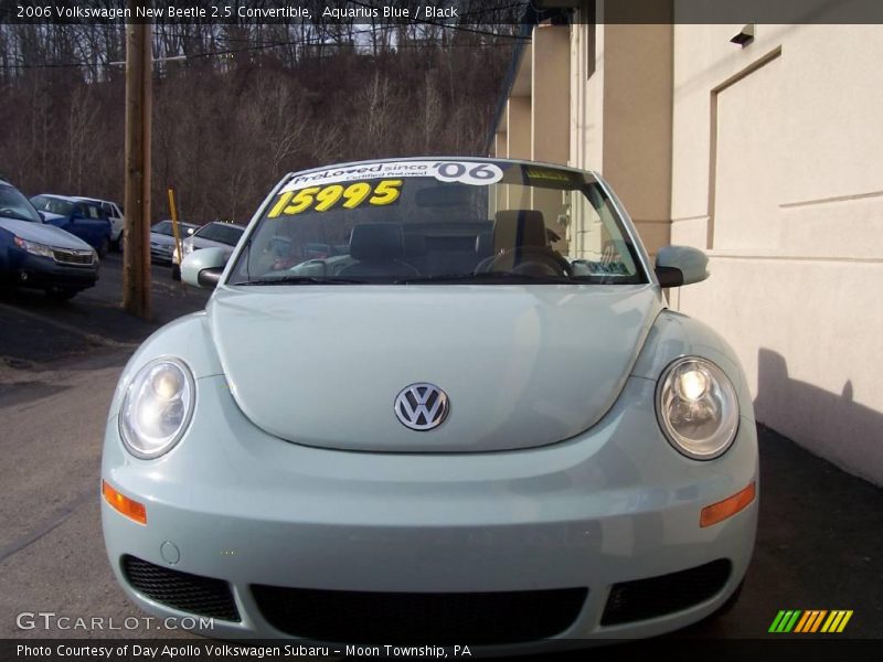 Aquarius Blue / Black 2006 Volkswagen New Beetle 2.5 Convertible