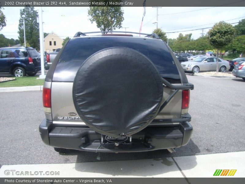 Sandalwood Metallic / Medium Gray 2002 Chevrolet Blazer LS ZR2 4x4