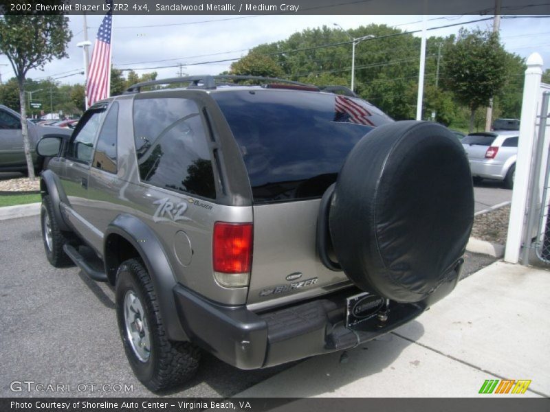 Sandalwood Metallic / Medium Gray 2002 Chevrolet Blazer LS ZR2 4x4
