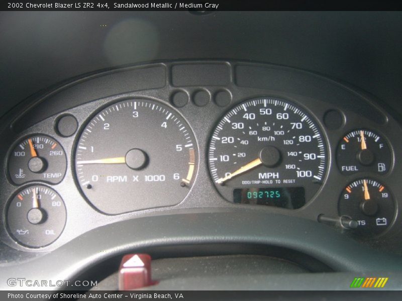  2002 Blazer LS ZR2 4x4 LS ZR2 4x4 Gauges