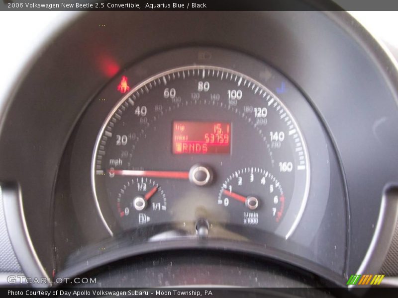 Aquarius Blue / Black 2006 Volkswagen New Beetle 2.5 Convertible