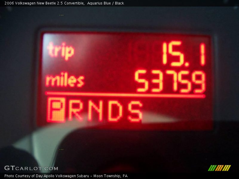 Aquarius Blue / Black 2006 Volkswagen New Beetle 2.5 Convertible