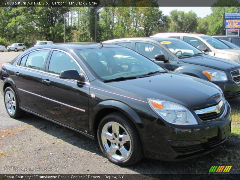 Carbon Flash Black / Gray 2008 Saturn Aura XE 3.5