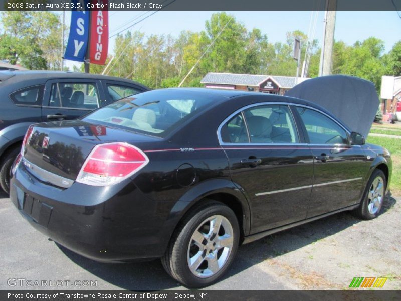 Carbon Flash Black / Gray 2008 Saturn Aura XE 3.5