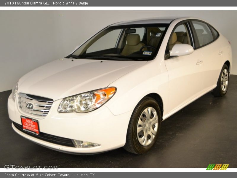 Nordic White / Beige 2010 Hyundai Elantra GLS