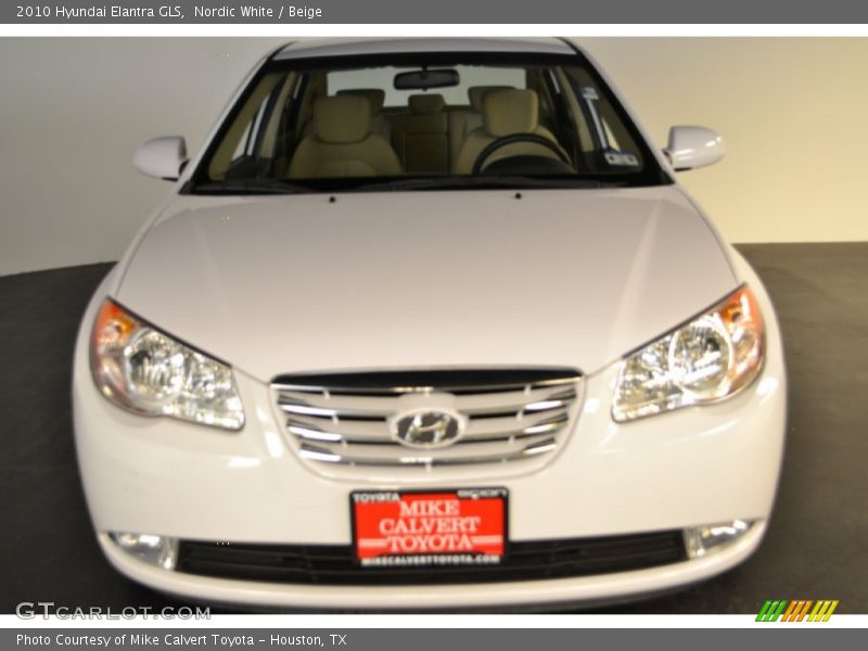 Nordic White / Beige 2010 Hyundai Elantra GLS