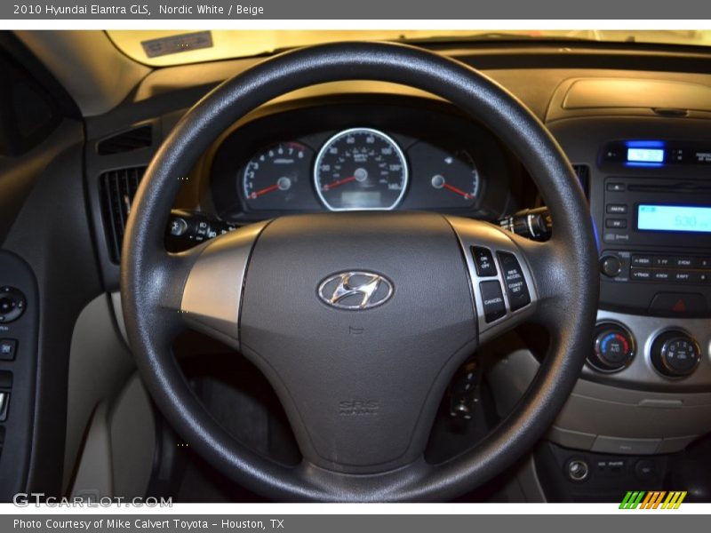 Nordic White / Beige 2010 Hyundai Elantra GLS
