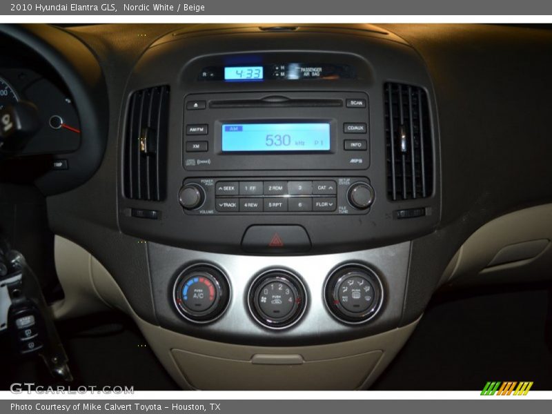 Nordic White / Beige 2010 Hyundai Elantra GLS