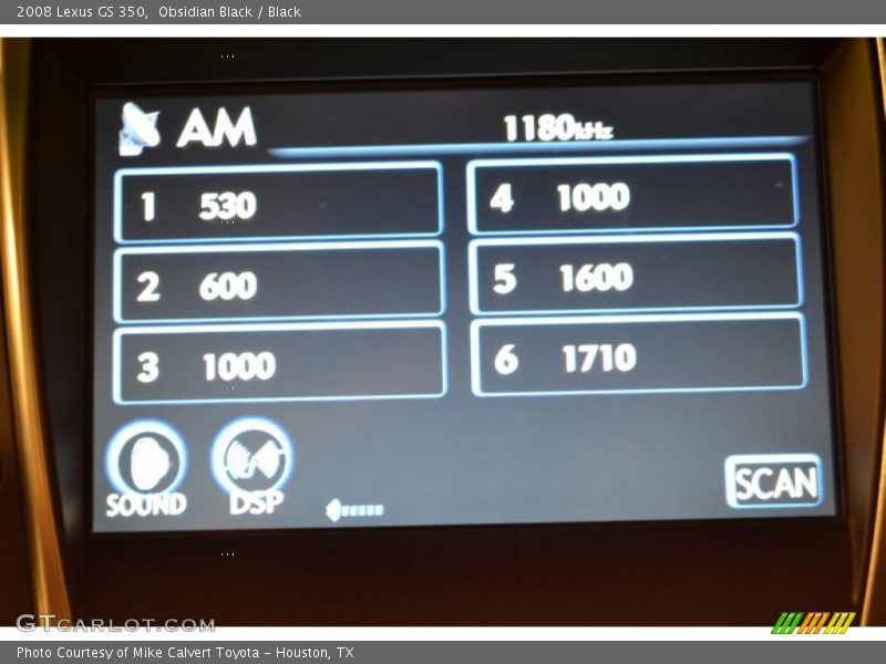 Obsidian Black / Black 2008 Lexus GS 350